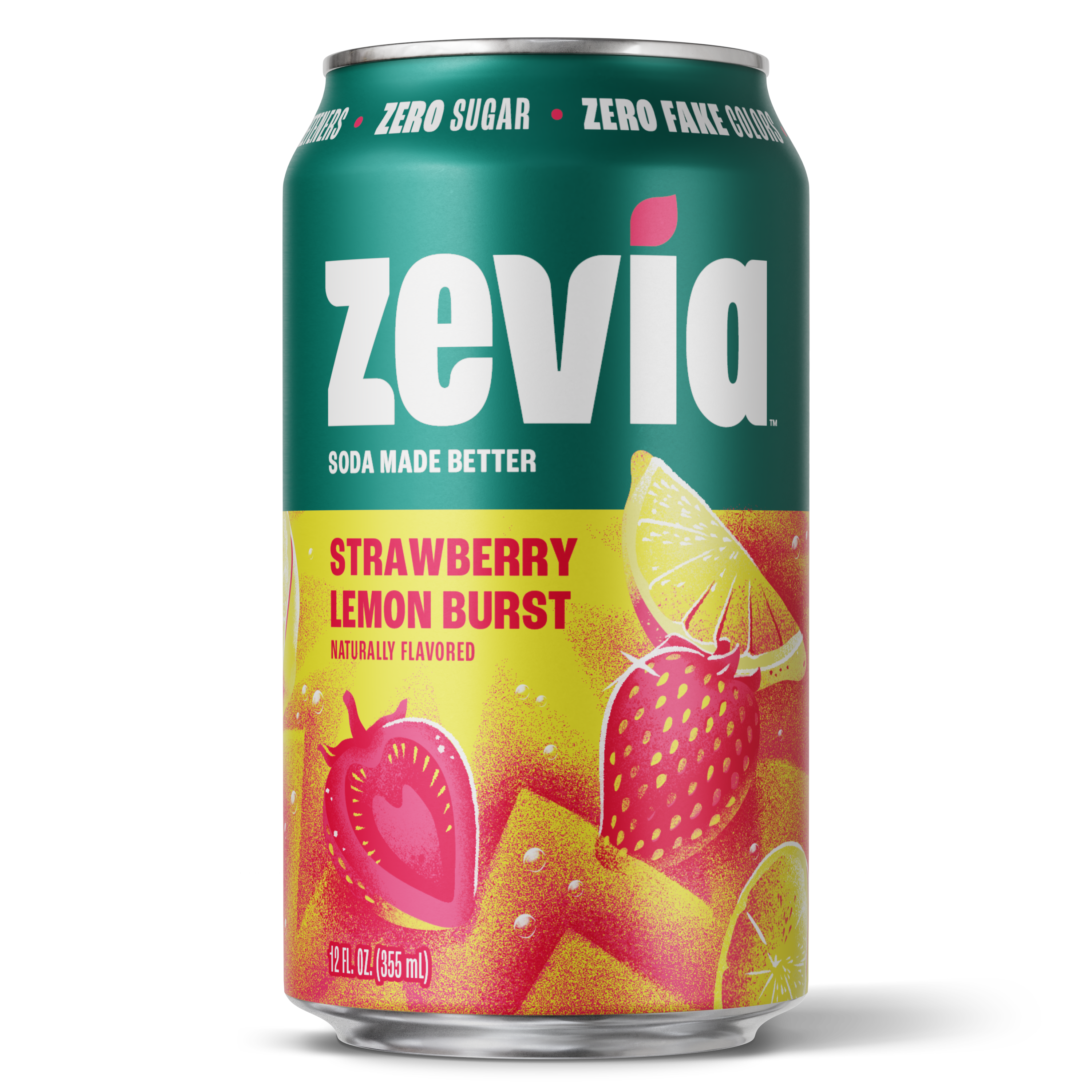 Zevia Strawberry Lemon Burst can